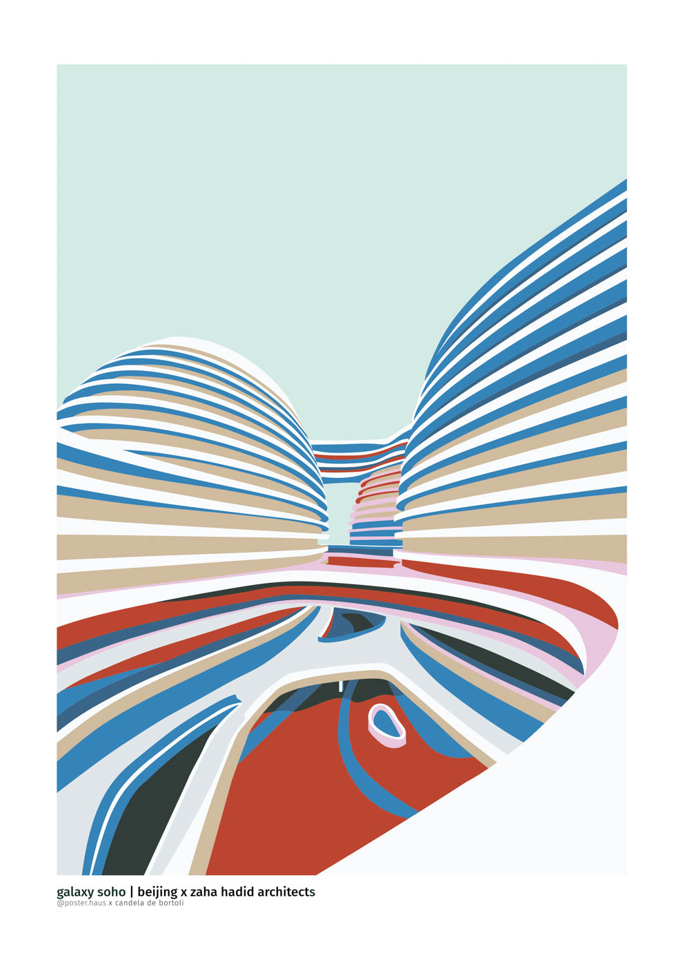 Galaxy Soho - Beijing by Zaha Hadid Architects • Poster by